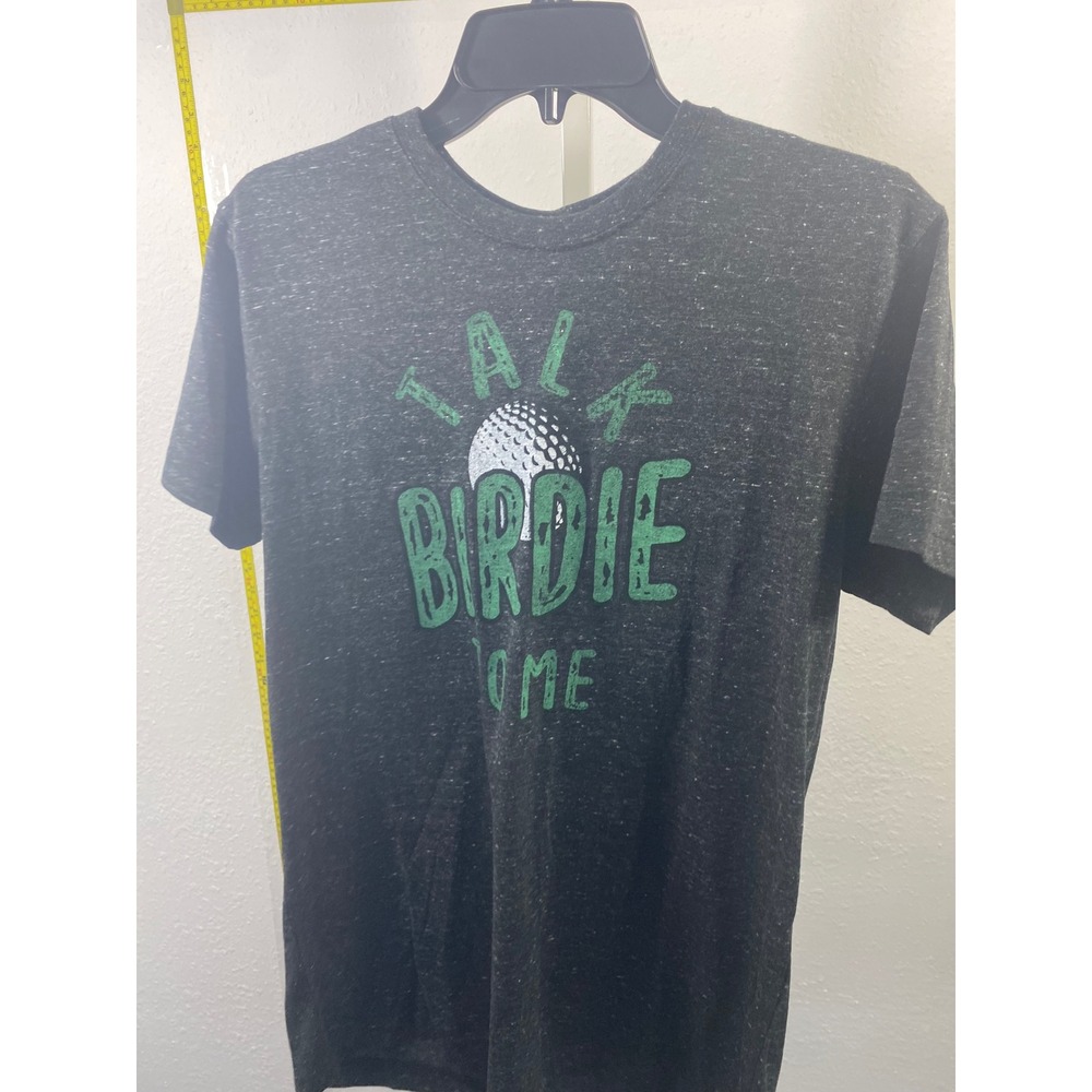 State of Mine Men Talk Birdie To Me Golf Graphic T-Shirt Charcoal Gray Small NWT